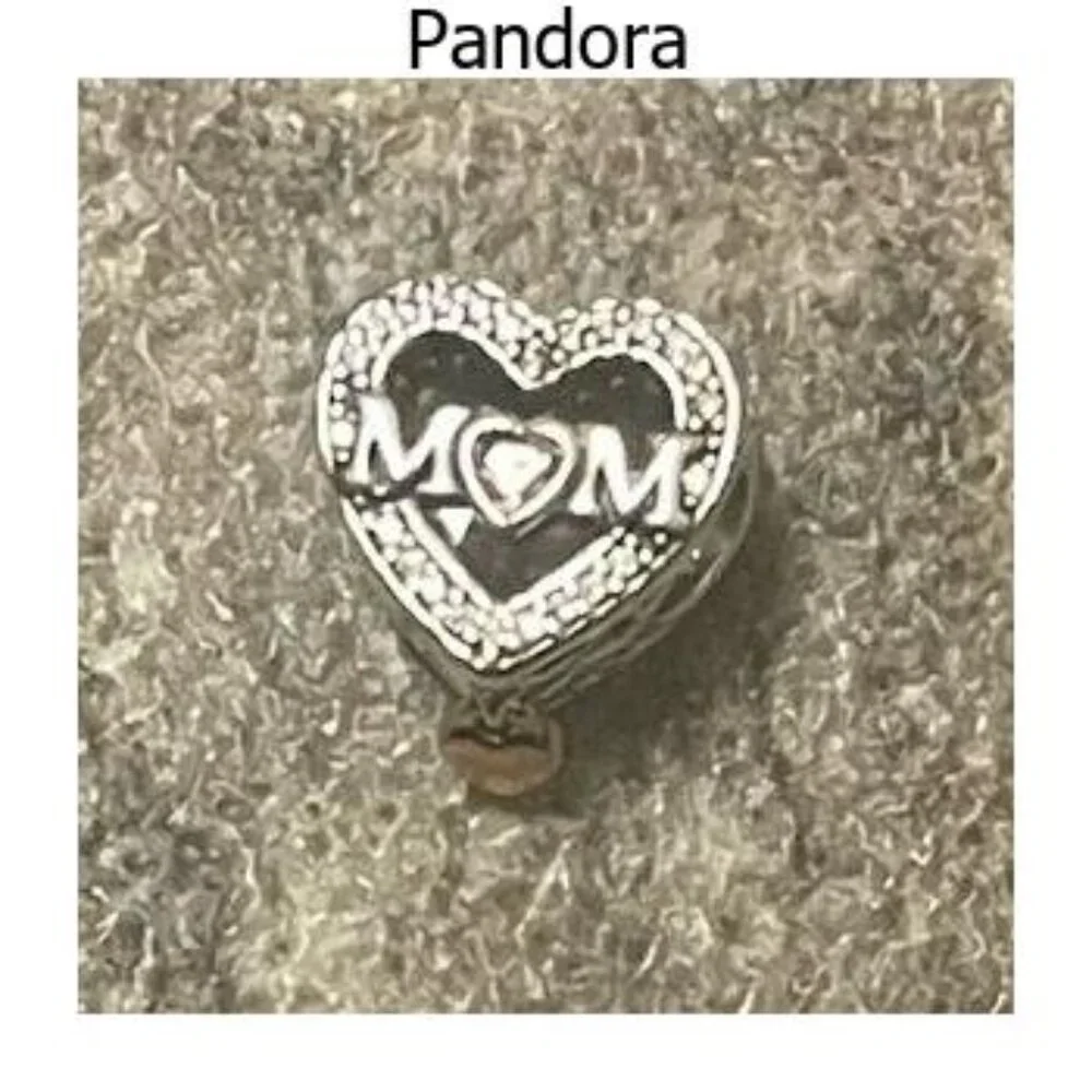 Pandora Two-tone Openwork Mom & Heart Charm